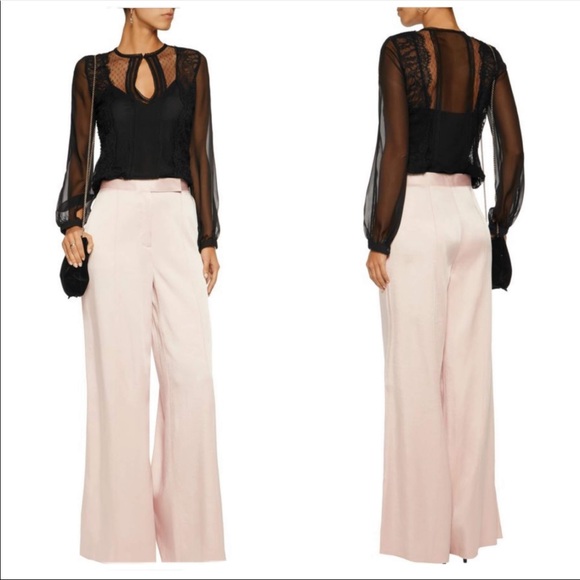 Haute Hippie black Lace Silk blouse - Picture 2 of 6